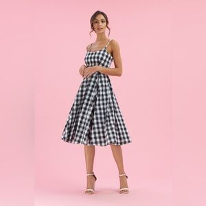 The Pretty Dress Company Priscilla Gingham Midi Swing Dress